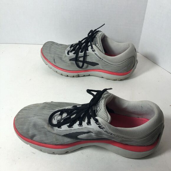 Brooks Sneakers Womens Size 9 B Pureflow 7 1202621B078 Gray Running Comfort G3 - Picture 10 of 11